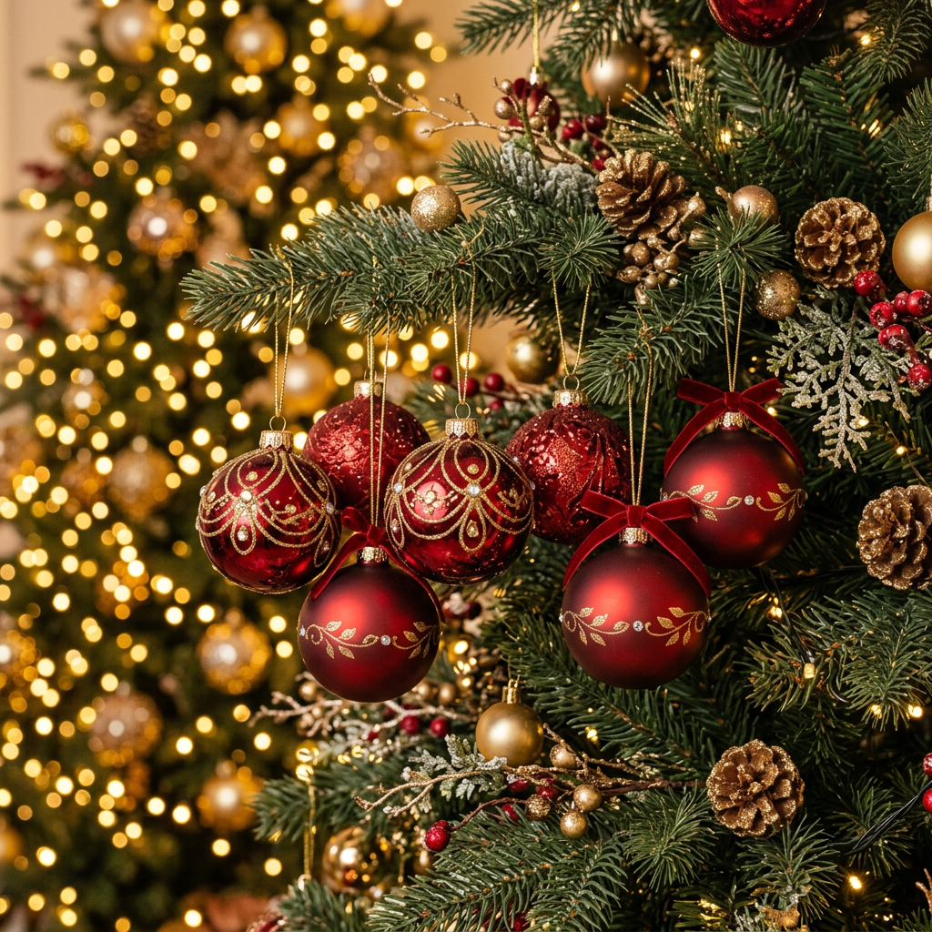 Christmas tree scene