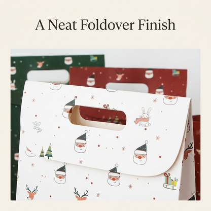 Foldover top and integrated cutout handle detail
