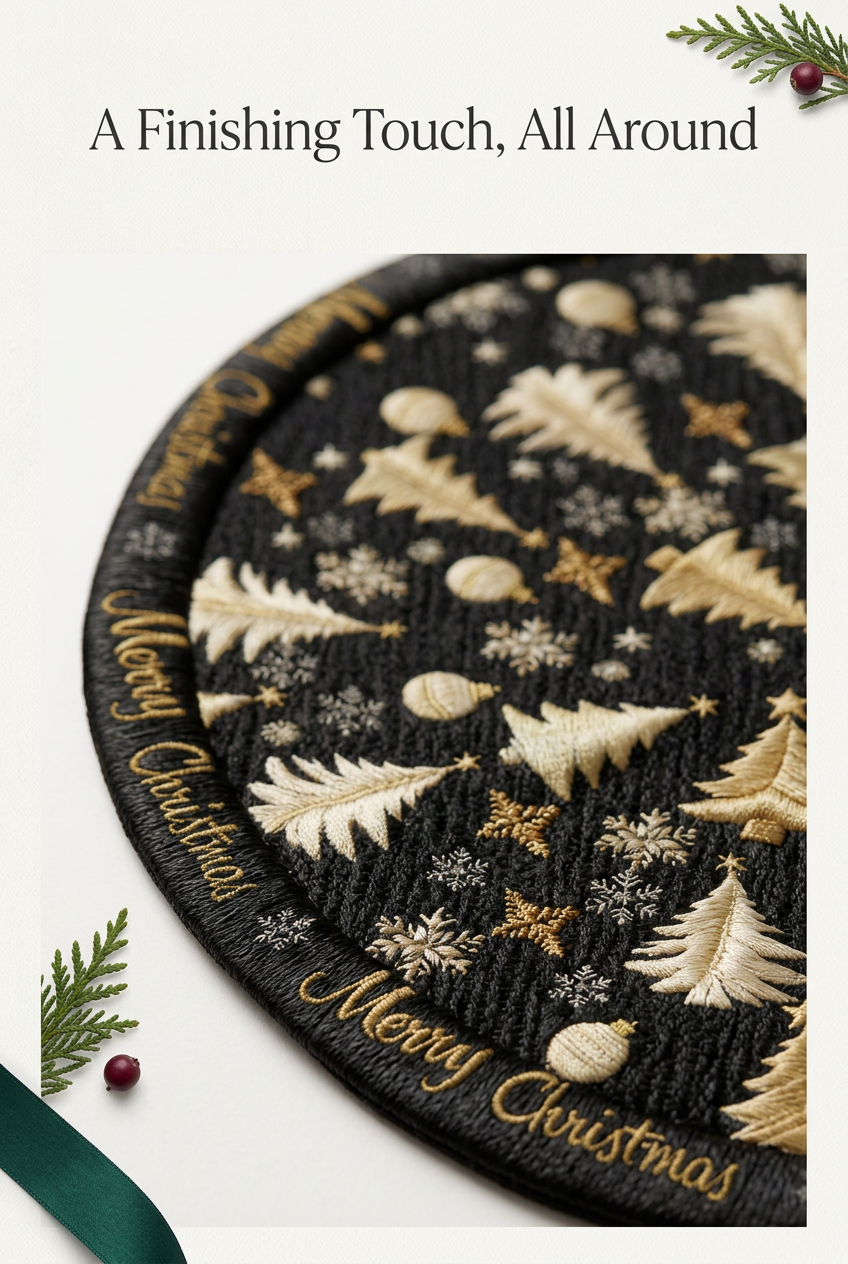 Detail of Merry Christmas border lettering
