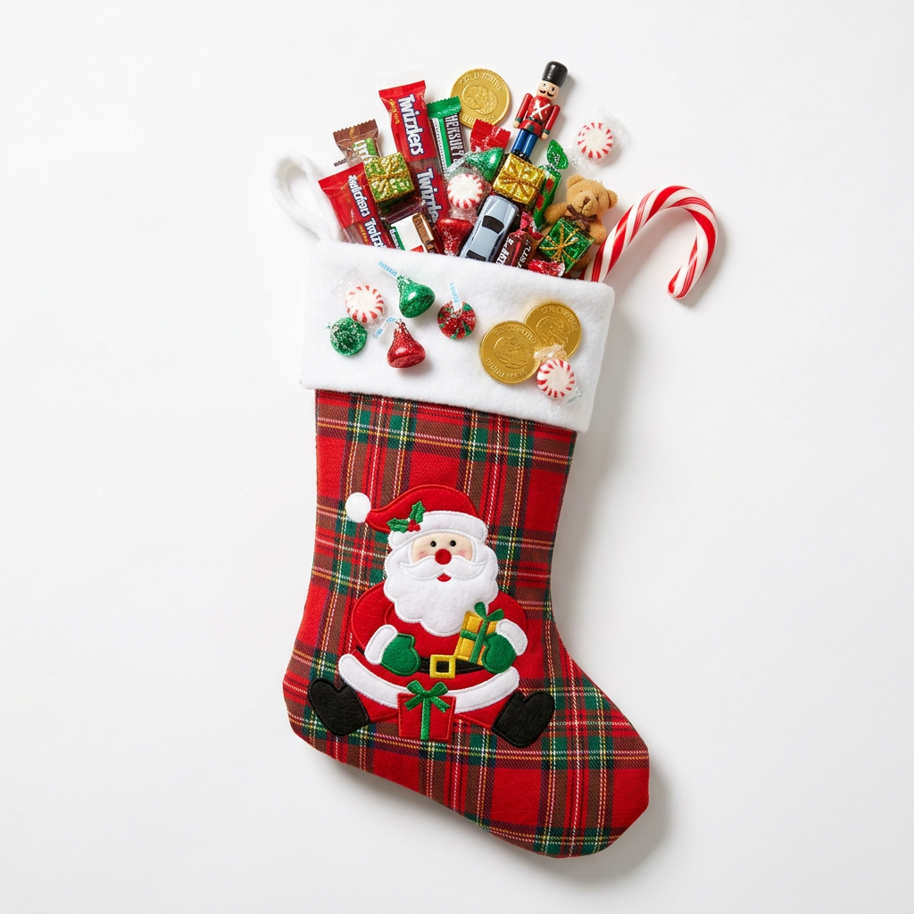 Stocking filled with gifts